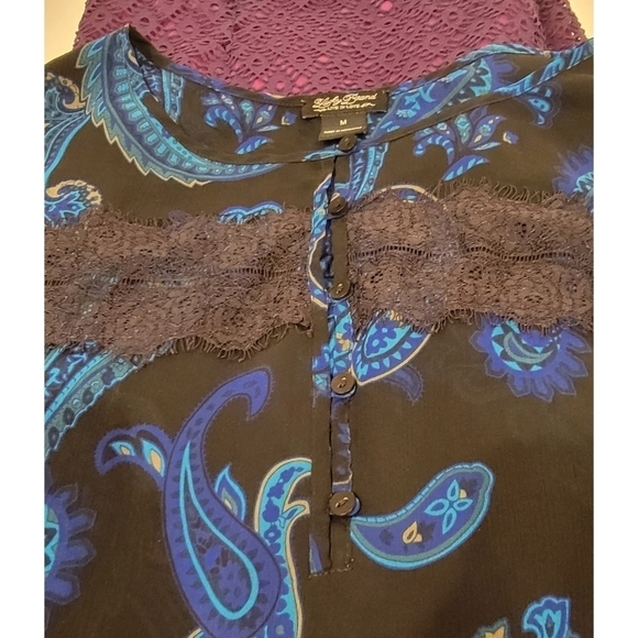 Women's Lucky Brand Blouse Top size medium - Picture 8 of 12